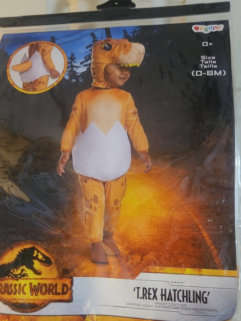 JURASSIC WORLD T.REX HATCHLING COSTUME: DISGUISE: NIP: 0-6 MTH